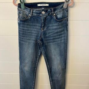 Women's Faded Blue Skinny Jeans